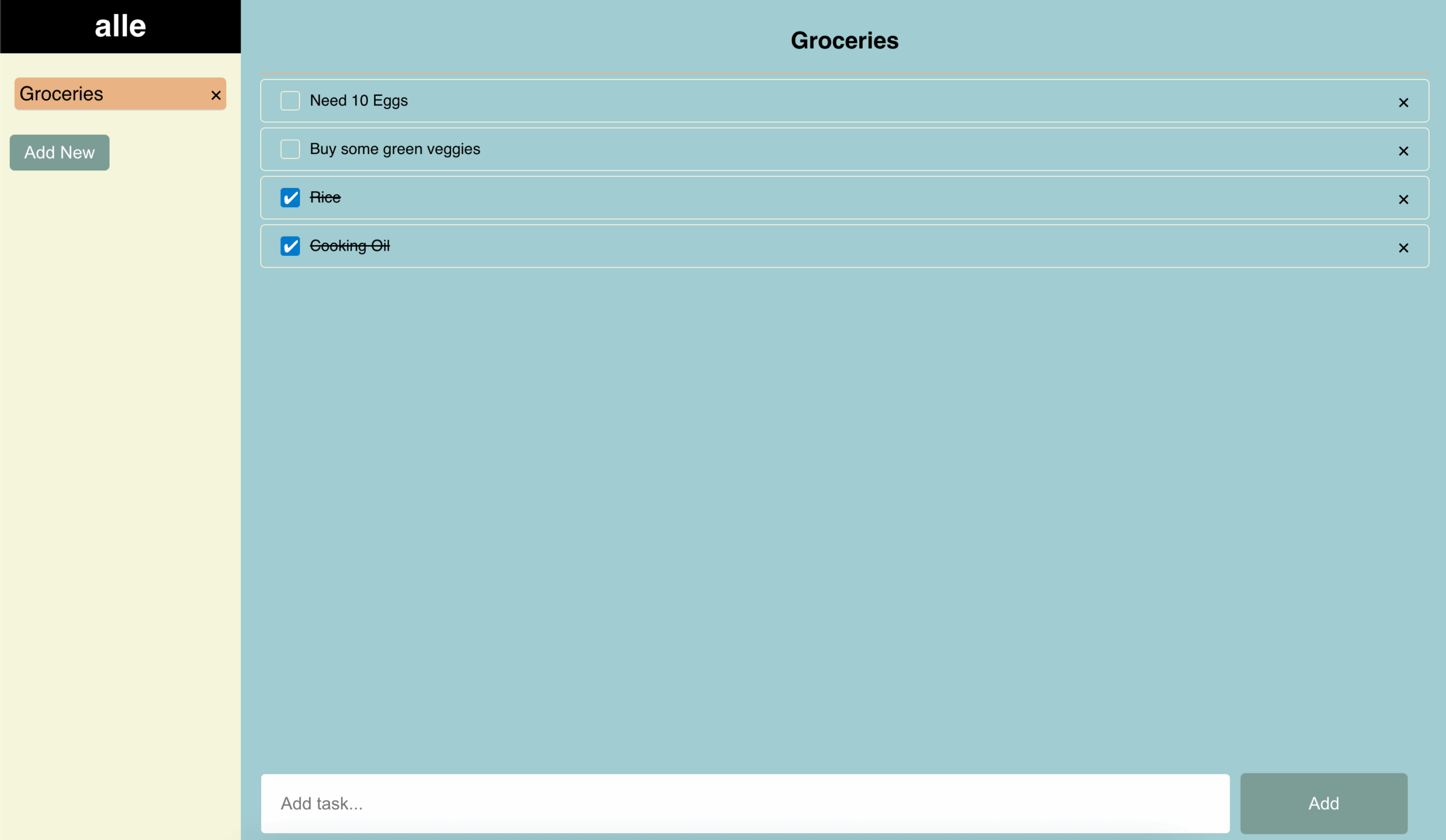 Alle UI Screenshot
